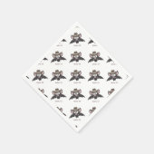 オースティンテキサス州かわいい漫画カウボーイこうもり スタンダードカクテルナプキン (角)