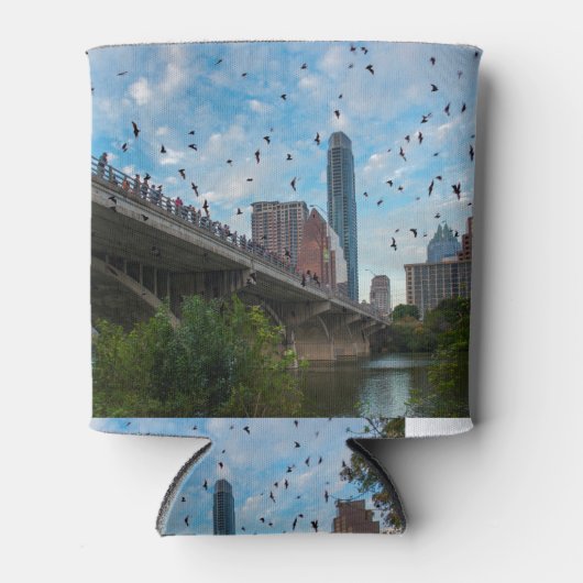 オースティンテキサス州こうもりコングレスブリッジダウンタウン 缶クーラー (正面)