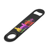 オースティンテキサス州のスカイラインの水溜- スピード栓抜き (正面アングル)