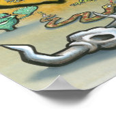 オースティンテキサス州の地図 ポスター (角)