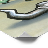 オースティンテキサス州の地図 ポスター (角)