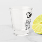 オースティンテキサス州アートバケーションテキサス州お土産デザイン ショットグラス (左)