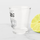 オースティンテキサス州アートバケーションテキサス州お土産デザイン ショットグラス (右)