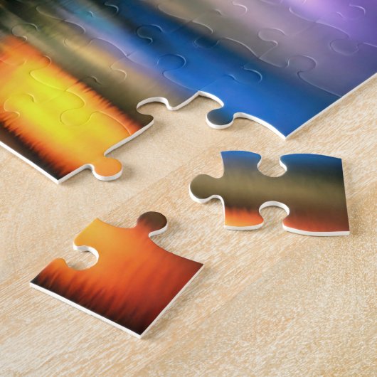 オースティンテキサス州アート1フォトパズルスカイラインアートオースティン ジグソーパズル (側面)