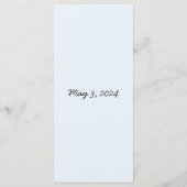 オースティンテキサス州ウォーターカラーデザイン メニュー (裏面)