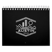 オースティンテキサス州ギフトオースティンTXアウトドアハイキング カレンダー (カバー)