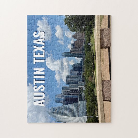 オースティンテキサス州シティスカイライン写真 ジグソーパズル (縦)