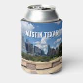 オースティンテキサス州シティスカイライン写真 缶クーラー (缶裏面)