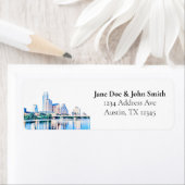 オースティンテキサス州スカイライン差出人住所ラベル ラベル (インサイチュ)