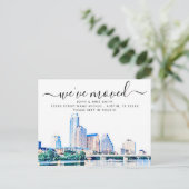 オースティンテキサス州スカイライン移動案内はがき 案内ポストカード (スタンド正面)