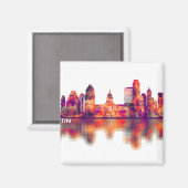 オースティンテキサス州スカイライン マグネット (正面/裏面)