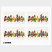 オースティンテキサス州スカイライン 長方形シール (シート)