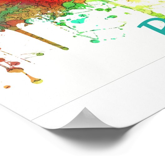 オースティンテキサス州スカイラインSG ポスター (角)