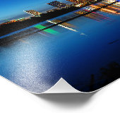 オースティンテキサス州ダウンタウンナイトスカイラインラディバードレイク フォトプリント            (角)