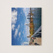 オースティンテキサス州ダウンタウンレディバードレイクトレイルブリッジ ジグソーパズル (縦)