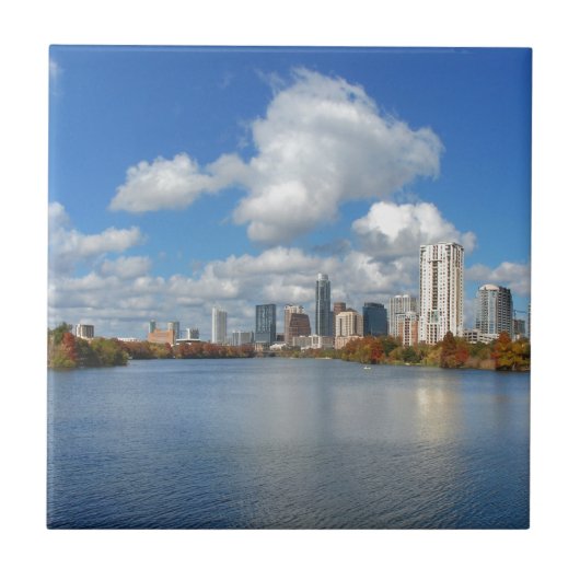 オースティンテキサス州ボードウォーク – Ladybird Lake - Skyline タイル (正面)