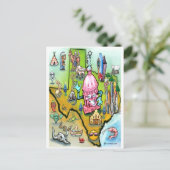 オースティンテキサス州マンガの地図 ポストカード (スタンド正面)