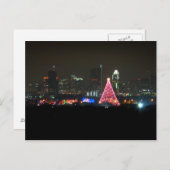 オースティンテキサス州ライツスカイラインのクリスマストレイル ポストカード (正面/裏面)
