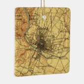 オースティンテキサス州ヴィンテージの地図1910 セラミックオーナメント (右)
