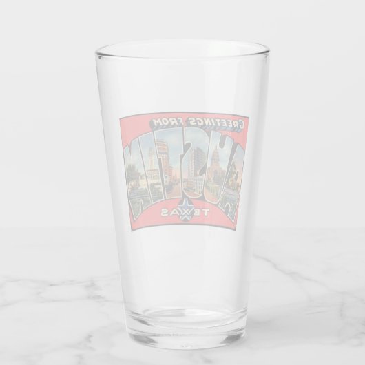 オースティンテキサス州ヴィンテージトラベルピントグラス タンブラーグラス (裏面)