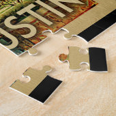 オースティンテキサス州ヴィンテージトラベル ジグソーパズル (側面)