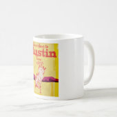 オースティンテキサス州ヴィンテージ旅行ポスター コーヒーマグカップ (正面右)