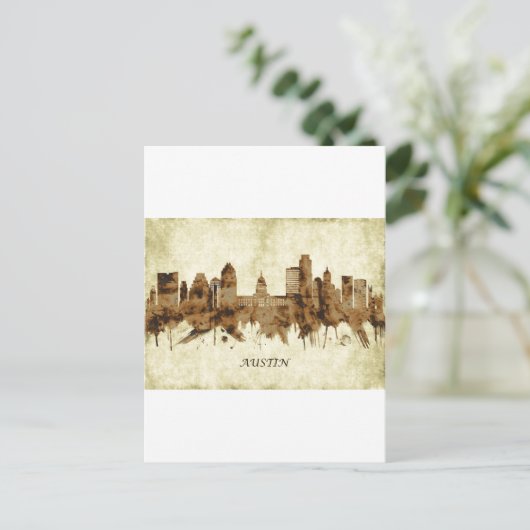 オースティンテキサス州市の町並み シーズンポストカード (スタンド正面)