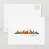 オースティンテキサス州水彩天窓v1 ポストカード (正面/裏面)