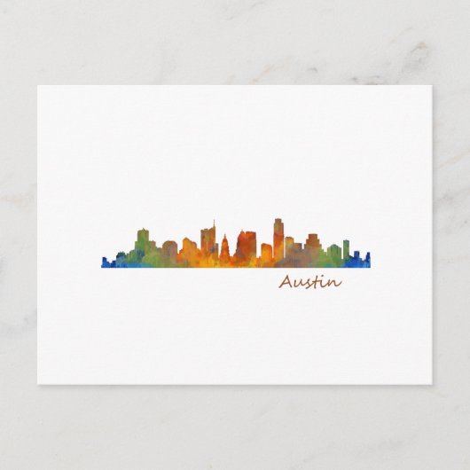 オースティンテキサス州水彩天窓v1 ポストカード (正面)
