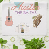 オースティンテキサス州結婚バチェロレッテ キッチンタオル (折り畳み)