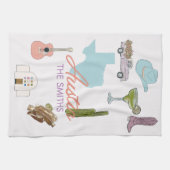 オースティンテキサス州結婚バチェロレッテ キッチンタオル (横)