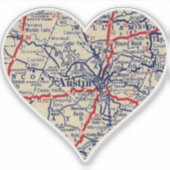 オースティンテキサス州1941の地図 シール (正面)