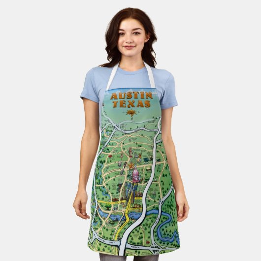 オースティンテキサス州 エプロン (着用した状態)