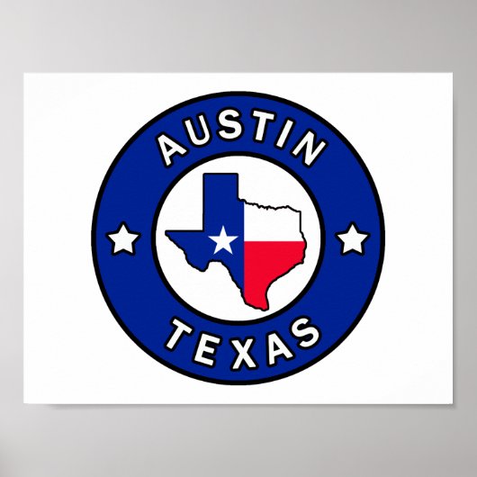 オースティンテキサス州 ポスター (正面)