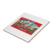 オースティンテキサス州TXヴィンテージ大文字はがき タイル (側面)