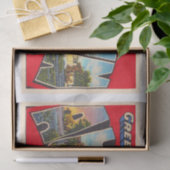 オースティンテキサス州TXヴィンテージ大文字はがき 薄葉紙 (ギフト)