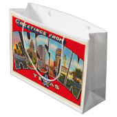 オースティンテキサス州TXヴィンテージ大文字葉書 ラージペーパーバッグ (裏面アングル)