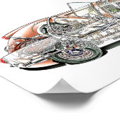 オースティンヒーリーブゲイエスプライトカットウェイスケッチ ポスター (角)