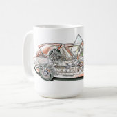 オースティンヒーリーブゲエcutawayスケッチ コーヒーマグカップ (正面左)