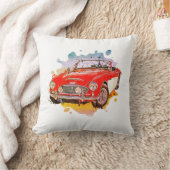 オースティンヒーリー水絵画色の色  クッション (ブランケット)