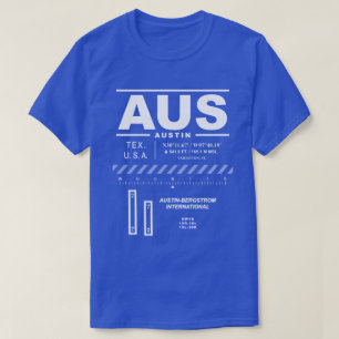 オースティンベルグストロ国際的ム空港AUS Tシャツ