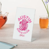 オースティンラスト・ロデオ女子クラブ 台座サイン (インサイチュ)