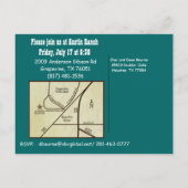 オースティンランチのロゴ、リハーサルのディナー… インビテーションポストカード (裏面)