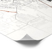 オースティン地図プリント テキサス州の都市 ポスター 壁掛けアート 贈り物 (角)