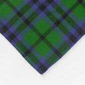 オースティン家族のタータンチェック格子縞パターン フリースブランケット (角)