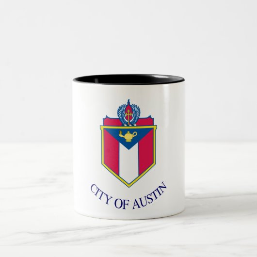 オースティン市旗 ツートーンマグカップ (中央)