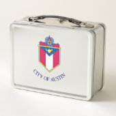 オースティン市旗 メタルランチボックス (裏面)