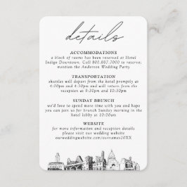 オースティン結婚の小さな垂直詳細 エンクロージャーカード