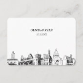 オースティン結婚のRSVP伝統的の食事オプション エンクロージャーカード (裏面)