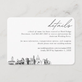 オースティン結婚ズホテルルームブロック詳細 エンクロージャーカード